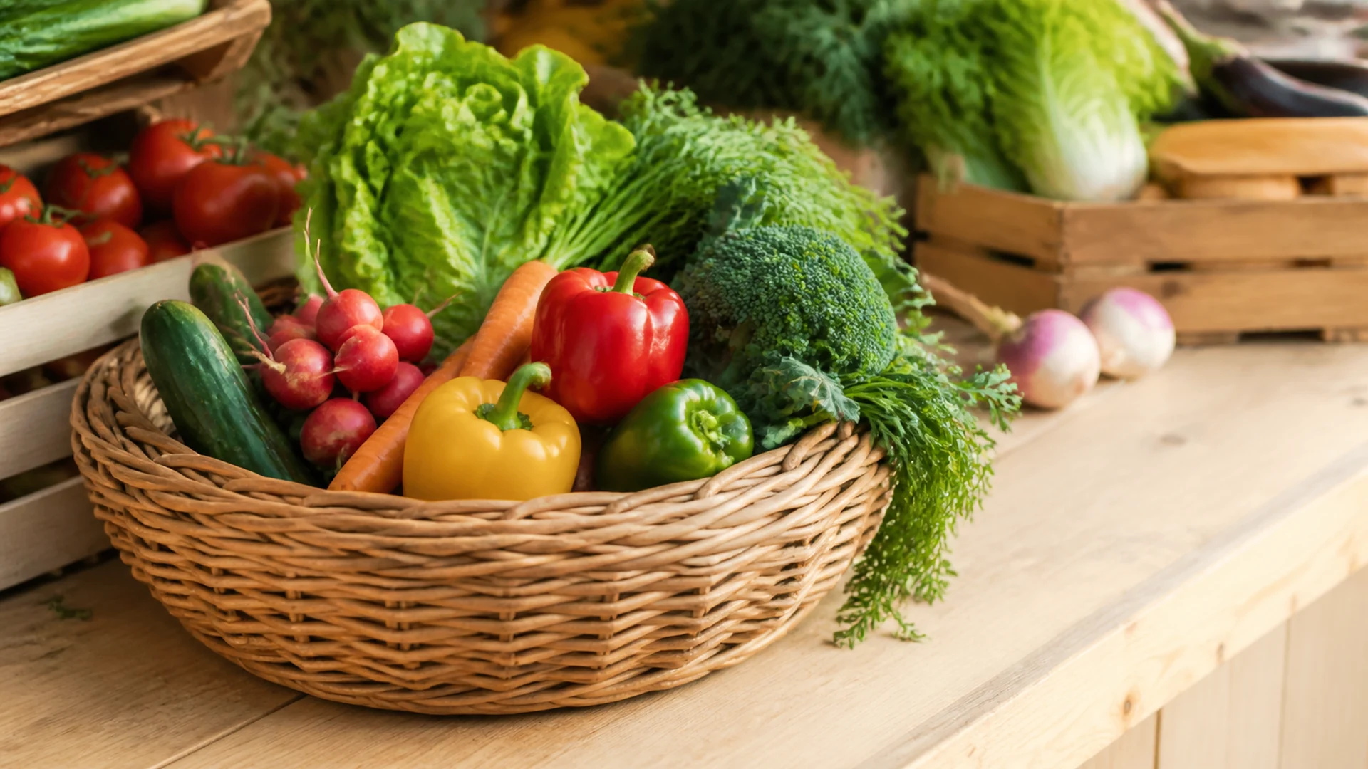 Fruits legumes panier marche