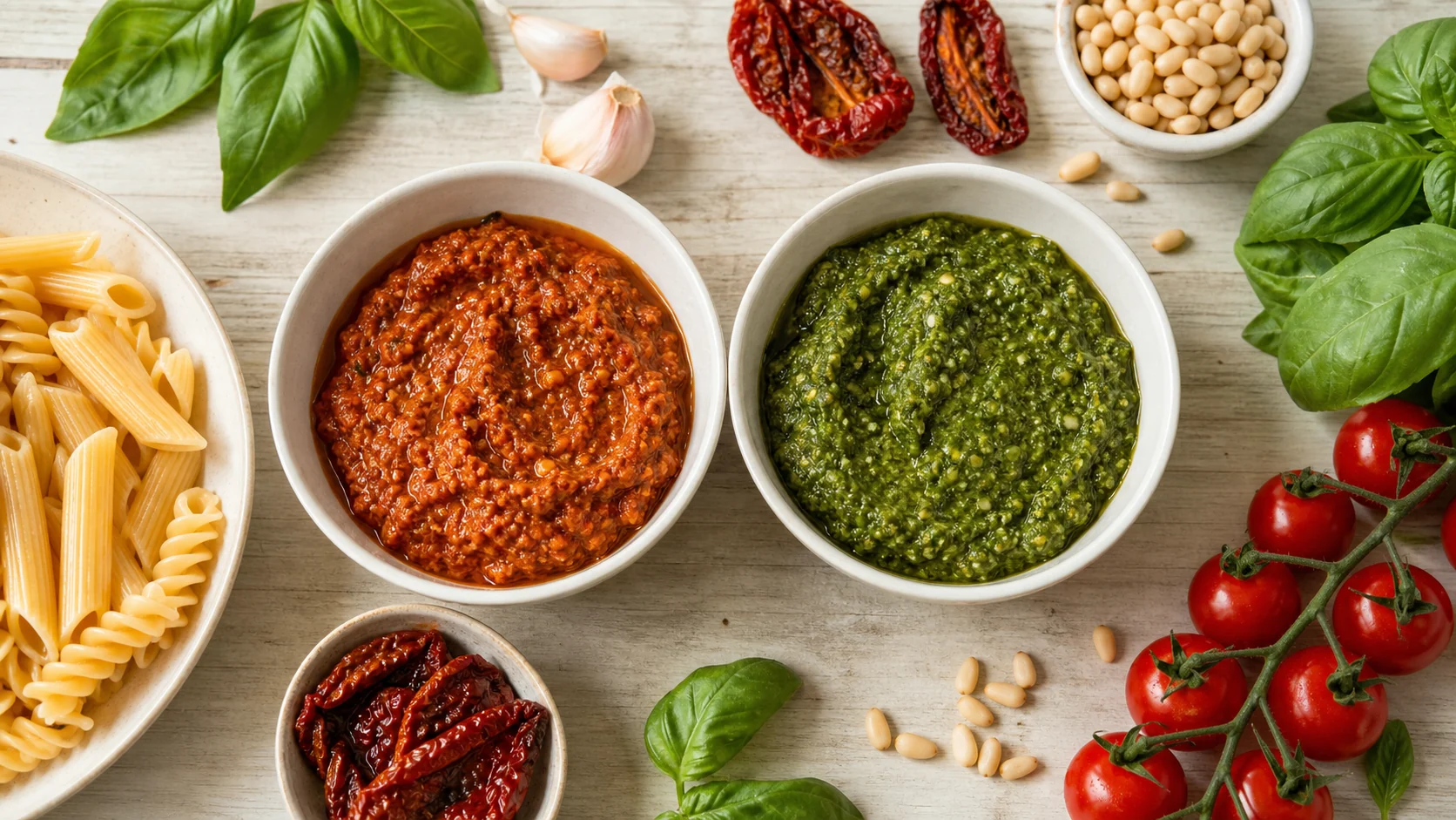 Amateur de pesto ? Rosso ou verde, qui est le moins calorique ?