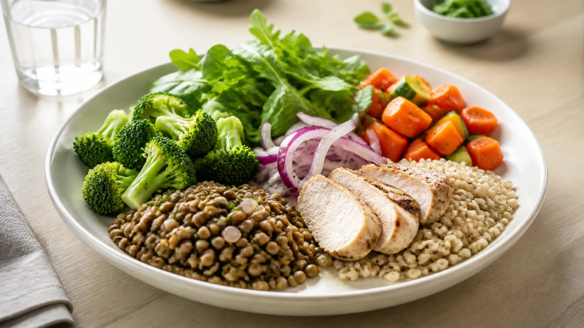 Regime flexitarien assiette